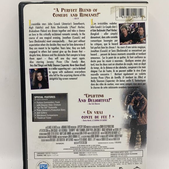 Serendipity (Heureux Hasard) (2002) DVD Rated PG Widescreen John Cusack - Picture 2 of 4